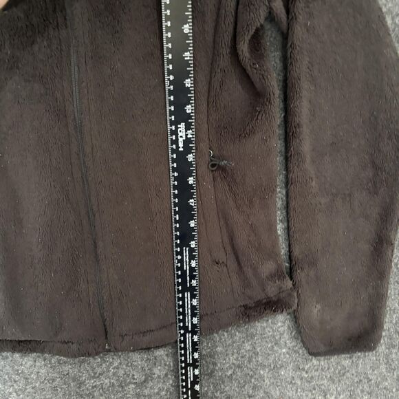 The North Face Osito Jacket Women's Small Black Fleece Fuzzy Full Zip High Pile - Picture 3 of 8